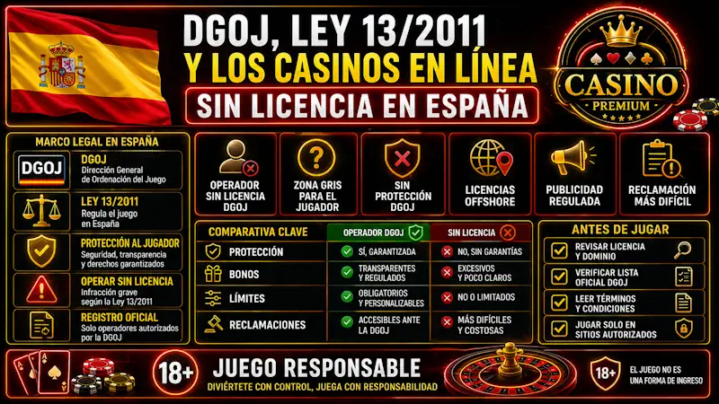 DGOJ, Ley 13/2011 y los casinos en línea sin licencia en españa